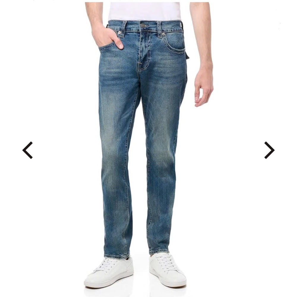 True Religion Rocco Relaxed Skinny Fit Jeans Premium Stretch Denim Streetwear